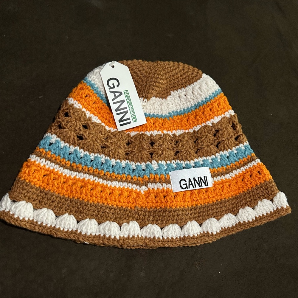 Ganni Crochet Bucket Hat